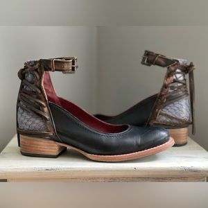 Freebird by Steven Blue and Brown Ankle Booties